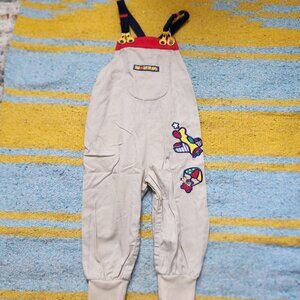 Vintage 90s Gymboree Suspender Overalls Rainbow Tag Size XS
